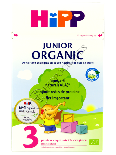 ХИПП 3 Органик Junior (с 12-ти месяцев) 500 гр /2056/