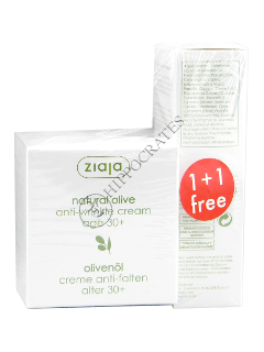 Ziaja Natural Olive Crema antirid cu extract natural de masline (30+) + Crema p/u ochi