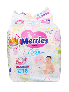 MERRIES Size L №18 9-14kg (Small) scutece