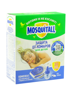 Repelent MOSQUITALL electro-fumigator + lichid 30 ml pentru copii