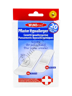 WUNDmed plasture Sensitiv- hypoalergen, 2 forme 03-007