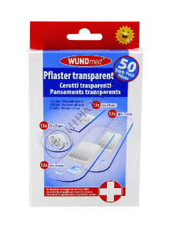 WUNDmed Set de plasture Transparent, 4 forme 03-008