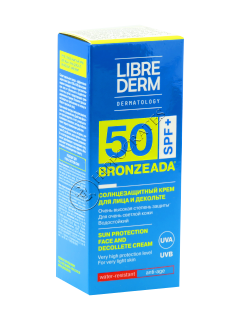 Librederm Bronzeada Crema protectie solara pentru fata si zona decolte SPF50