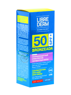 Librederm Bronzeada Crema protectie solara imp petelor pigmentare pentru fata si corp SPF50