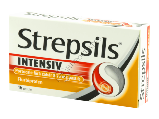 Strepsils Intensiv Portocale fara zahar