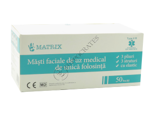 Masca de protectie (din 3 straturi cu elastic) de unica folosinta