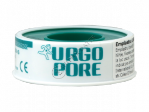 URGO PORE emplastru 1.25 cm x 5 m viscoza, perforat