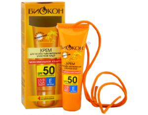 Biokon Protectia solara SPF-50 crema pentru copii pentru portiunile sensitive ale fetei
