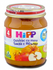 HIPP Fructe, Dovleac cu mere (4 luni) 125 g /4243/