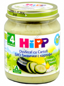 HIPP Legume, Dovlecel cu cartofi (4 luni) 125 g /4022/