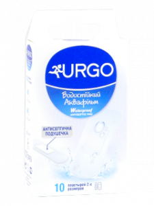 URGO WATERPROOF ANTISEPTIC emplastru № 10 lavabil,2 marimi in asort.