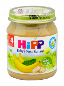 HIPP Fructe, Prima banana a copilului (4 luni) 125 g /4232/