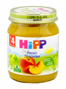 HIPP Fructe, Persici (4 luni) 125 g /4202/