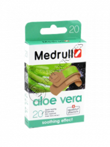 Пластырь MEDRULL Aloe Vera (1.9x7.2 см-10 шт, 2.5x7.2 см-6 шт,диам. 2.2 см) № 20