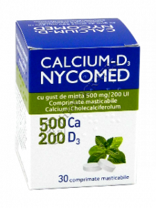 Calcium-D3 Nycomed cu gust de menta