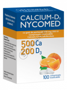 Calcium-D3 Nycomed cu gust de portocala