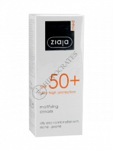 Ziaja Med SPF 50+ Crema pentru ten gras cu efect matifiant 