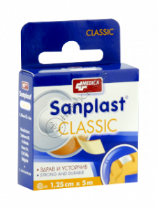 Emplastru Sanplast Classic 1.25 cm x 5 m