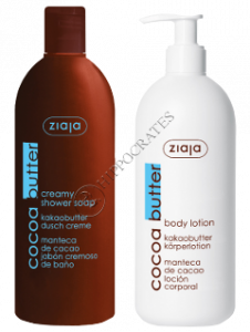 Ziaja Cocoa Butter Lotiune p/u corp cu unt de cacao 400 ml + Sapun cremos de corp 500 ml