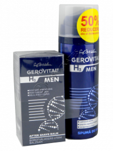 Gerovital H3 Men Pachet Promo balsam dupa ras 50ml+spuma de ras, 200 ml