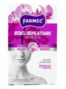 Фармек депиляционные полоски для лица с экстрактом орхидеи (20 полосок+2 салфетки)