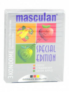 Prezervative Masculan FRUTTI EDITION (capsuna+mar verde)