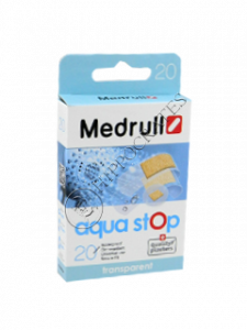 Emplastru MEDRULL Aqua stop (1.9x7.2 cm-10 buc, 2.5x7.2 cm-6 buc,diam. 2.2 cm) № 20