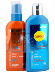 Gerovital Sun Pachet promo Lotiune prot solara SPF20, 150ml+Lapte reparator dupa plaja 200 ml