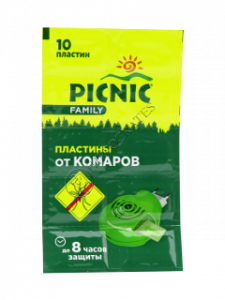 Репеллент PICNIC FAMILY пластины от комаров