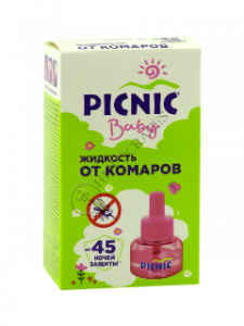 Репеллент PICNIC BABY жидкость от комаров 45 ночей