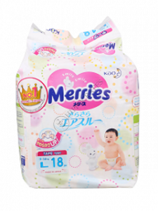 MERRIES Size L №18 9-14kg (Small) scutece