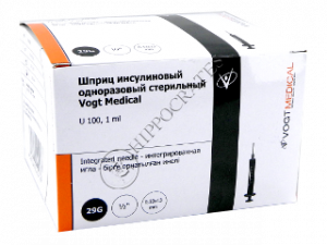 Seringi pentru insulina  U-100 1 ml № 100 (cu ac 29 G)