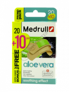 Пластырь MEDRULL Aloe Vera (1.9x7.2 см-10 шт, 2.5x7.2 см-6 шт,диам. 2.2 см) № 20 + № 10