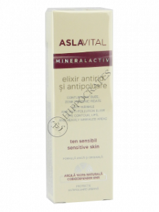 Aslavital Mineralactiv elixir antirid si poluare(ochi, buze, zone ridate) 15 ml