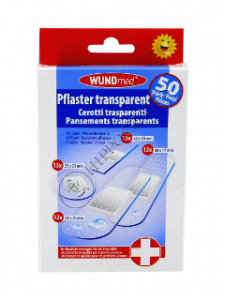 WUNDmed Set de plasture Transparent, 4 forme 03-008