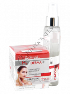 Gerovital H3 Derma+ Pachet Promo crema activ hidratanta 24h, 50 ml+apa micelara 150 ml