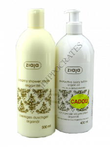 Ziaja Natural Argan Oil. Lotiune protectoare p/u corp 400ml+ sapun cremos 500 ml