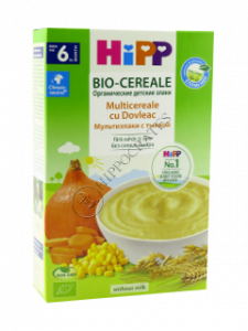 HIPP Terci organic fara lapte Multicereale cu dovleac( 6luni ) 200 g /2897/