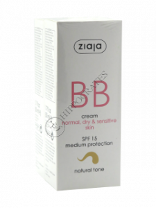 Ziaja BB crema pentru pielea normala,uscata,sensibila, ton natural SPF 15 + BB crema ton natural