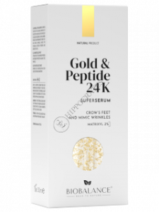 BIO BALANCE Super Serum 24K GoldPeptide, Matrixyl p/u conturul ochilor si riduri de expresie