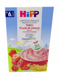 HIPP Terci organic cu lapte, Fructe de padure (6 luni) /3221/