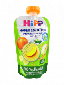 HIPP SMOOTHiE Piersic, mere, banane cu ovaz /84007/