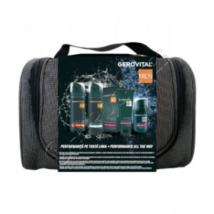 Gerovital Men Borseta (spuma dus + crema + spuma ras + balsam aftershave)