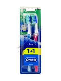 Periuta de dinti Oral-B 3D White Fresh 40 Medium 1+1