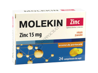 Molekin Zinc fara zahar aroma de portocala