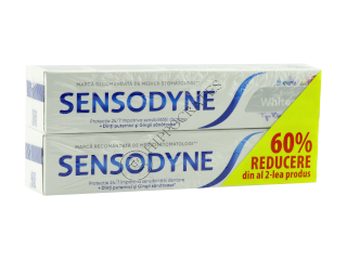 Pasta de dinti Sensodyne Extra Whitening 1+1 - 60%