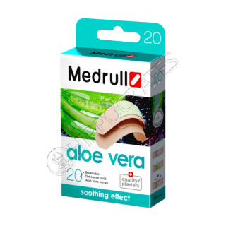Emplastru MEDRULL Aloe Vera (20x70 mm - 12 buc, 24x70 mm - 8 buc)